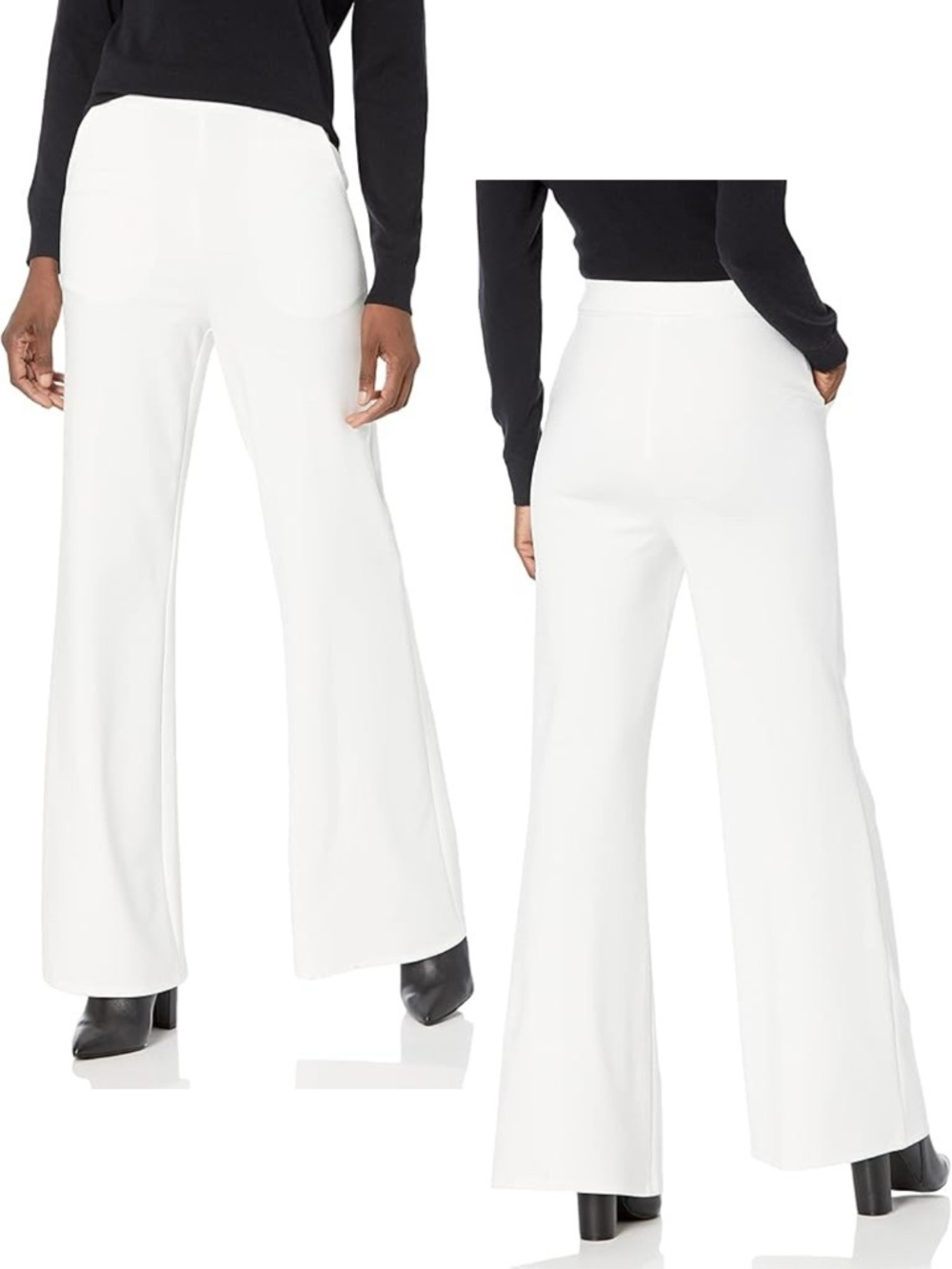 Dress the Population White Wide Leg Pant NWT